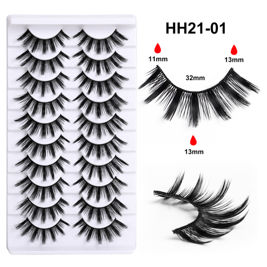 3D Handmade Faux Mink False Eyelashes - 10 Pairs
