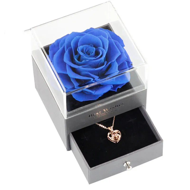 Preserved Flower with Necklace