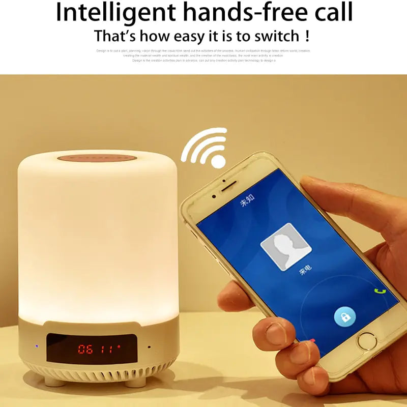 Smart Bluetooth Speaker with Colorful Atmosphere Lamp