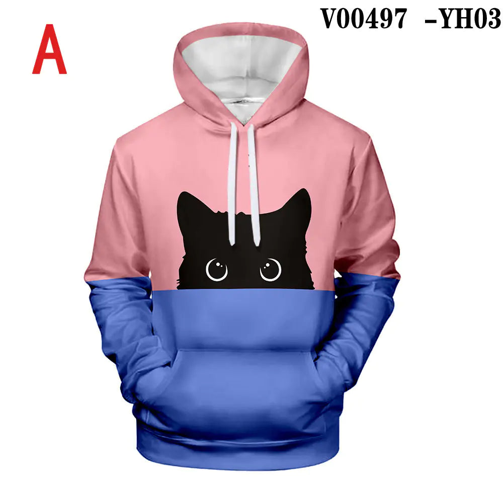 Trendy Cat Series 3D Digital Print Sweatshirt