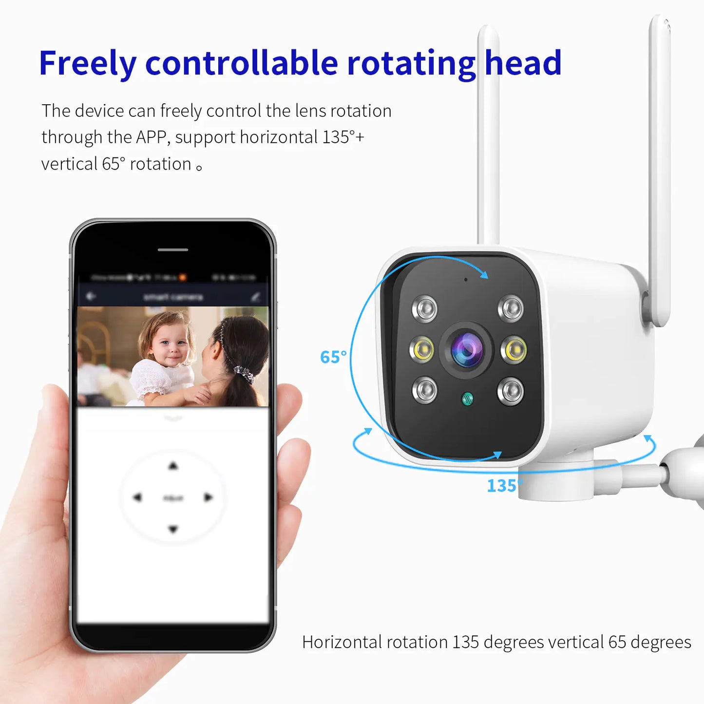 1080p Wifi PTZ Outdoor Security Camera with AI Detection