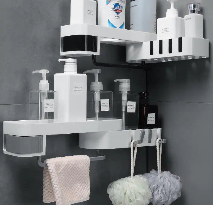 Wall-Mounted Bathroom Storage Rack for Toiletries