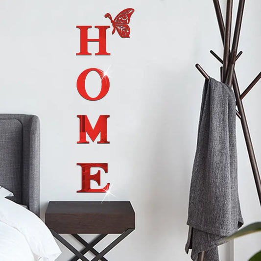 Wholesale Acrylic Letter Butterfly Mirror Wall Decor