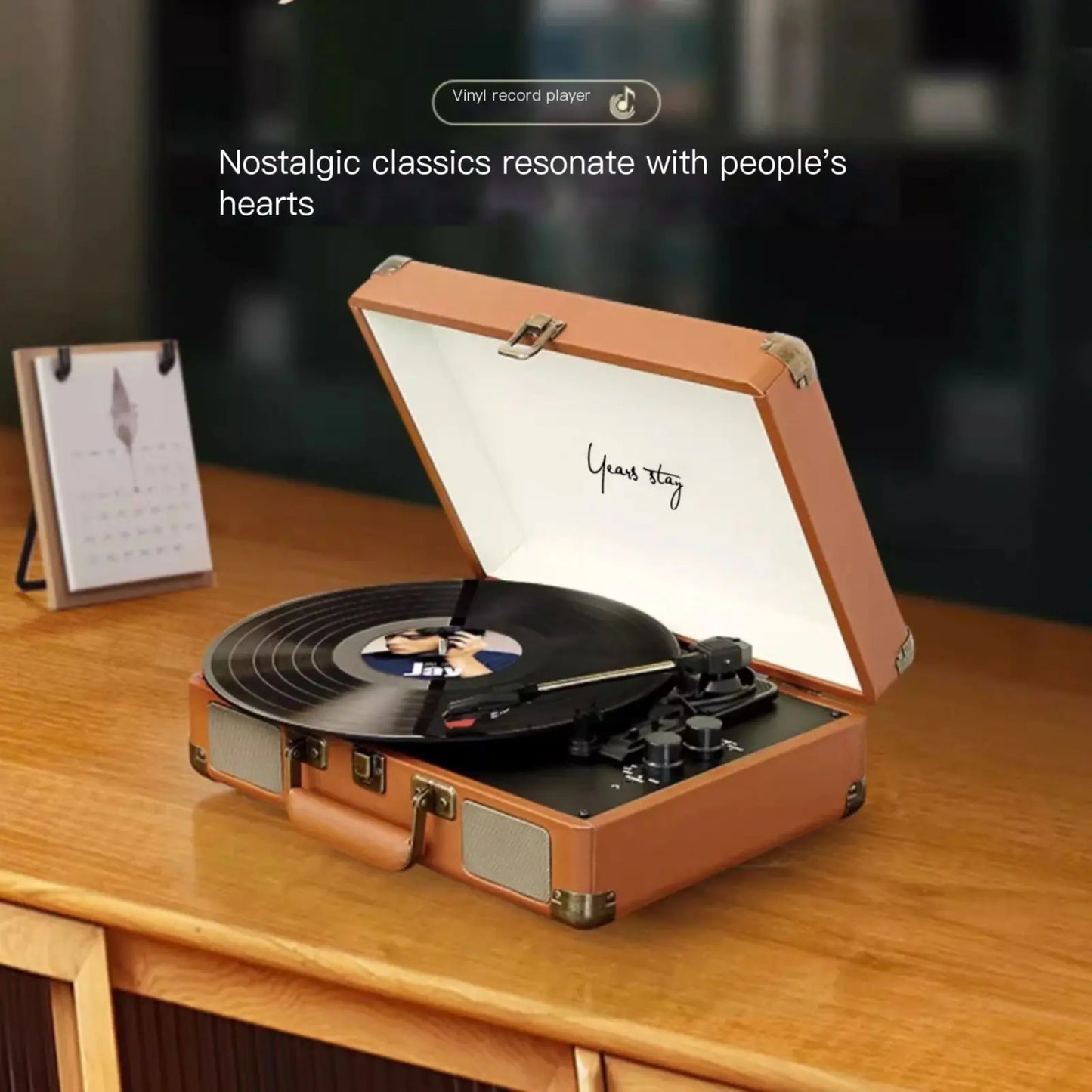 Portable Mini Smart Record Player with Bluetooth Speaker