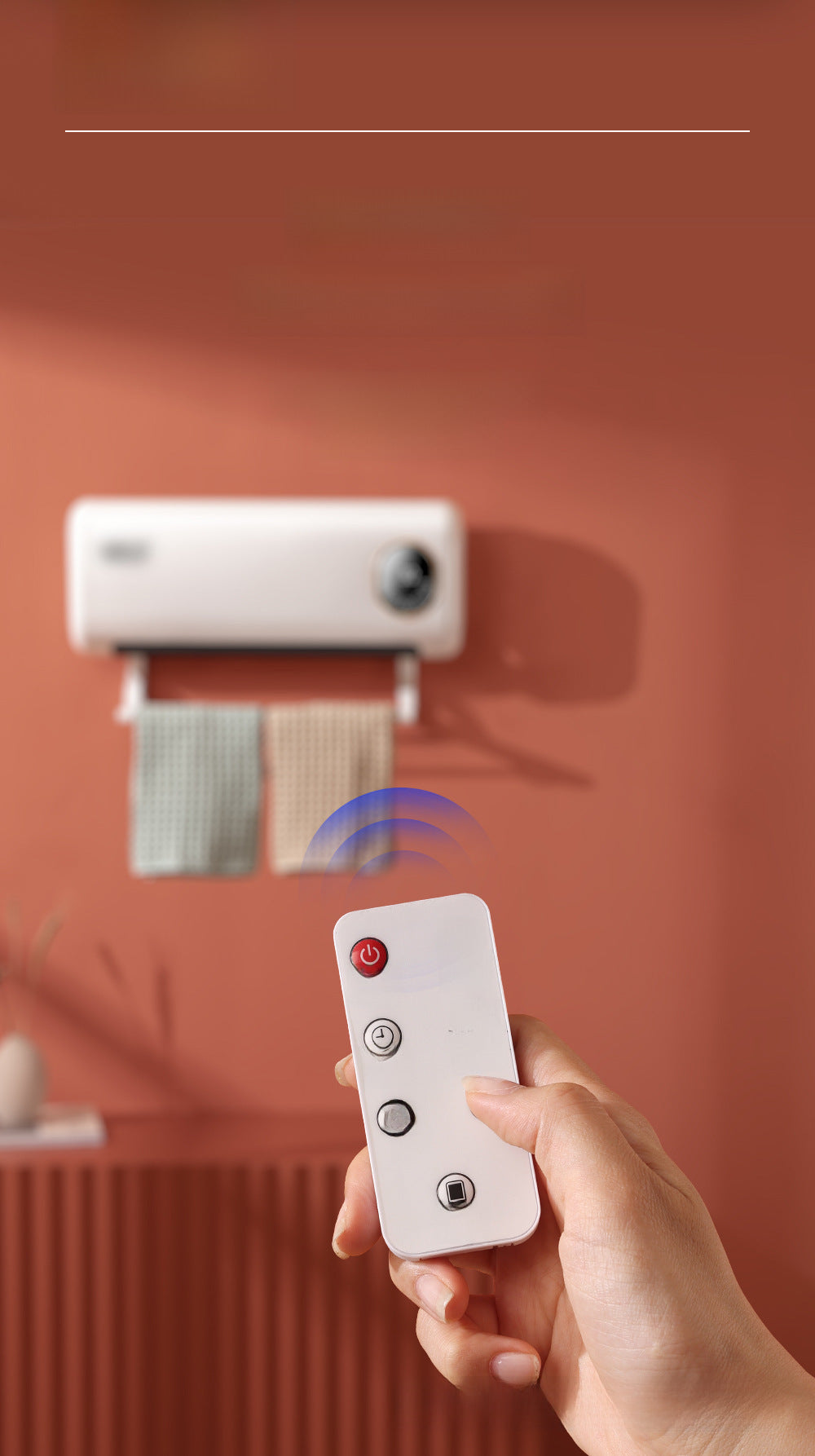 Compact Wall-Mounted Heater for Home Use