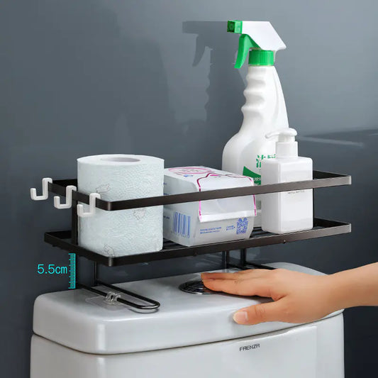 Wall-Mounted Toilet Storage Rack for Bathroom Organization