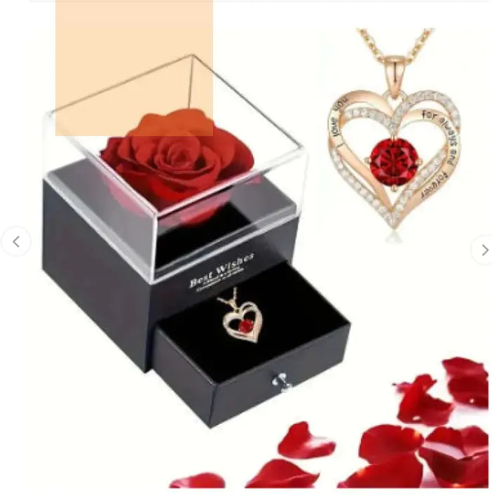 Preserved Flower with Necklace