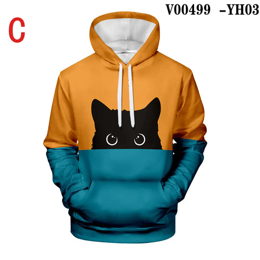 Trendy Cat Series 3D Digital Print Sweatshirt