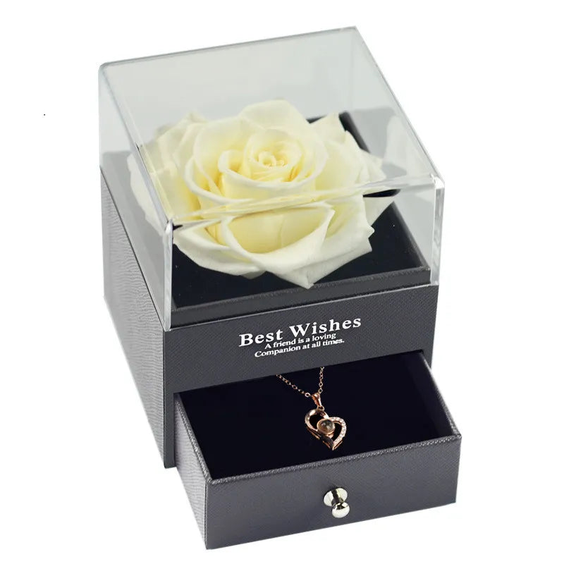 Preserved Flower with Necklace