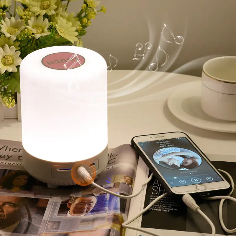 Smart Bluetooth Speaker with Colorful Atmosphere Lamp