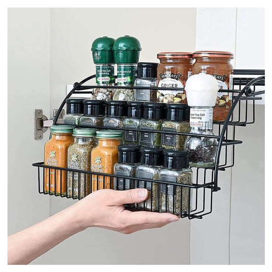 Simple Kitchen Shelf Spice Rack for Home Use