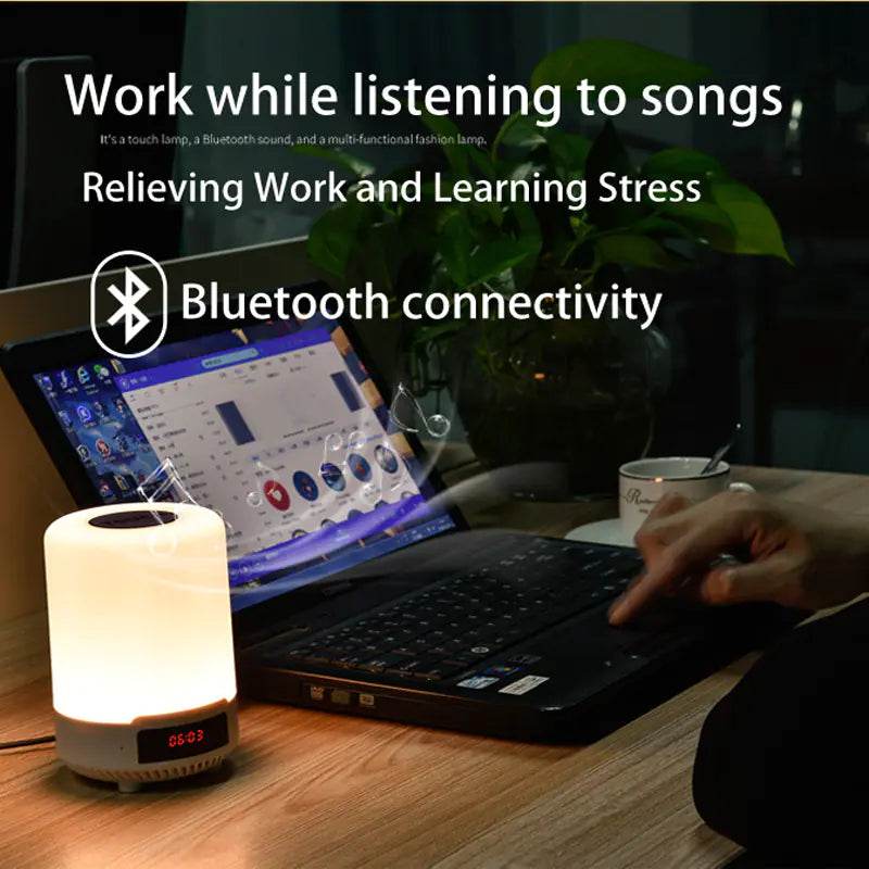 Smart Bluetooth Speaker with Colorful Atmosphere Lamp