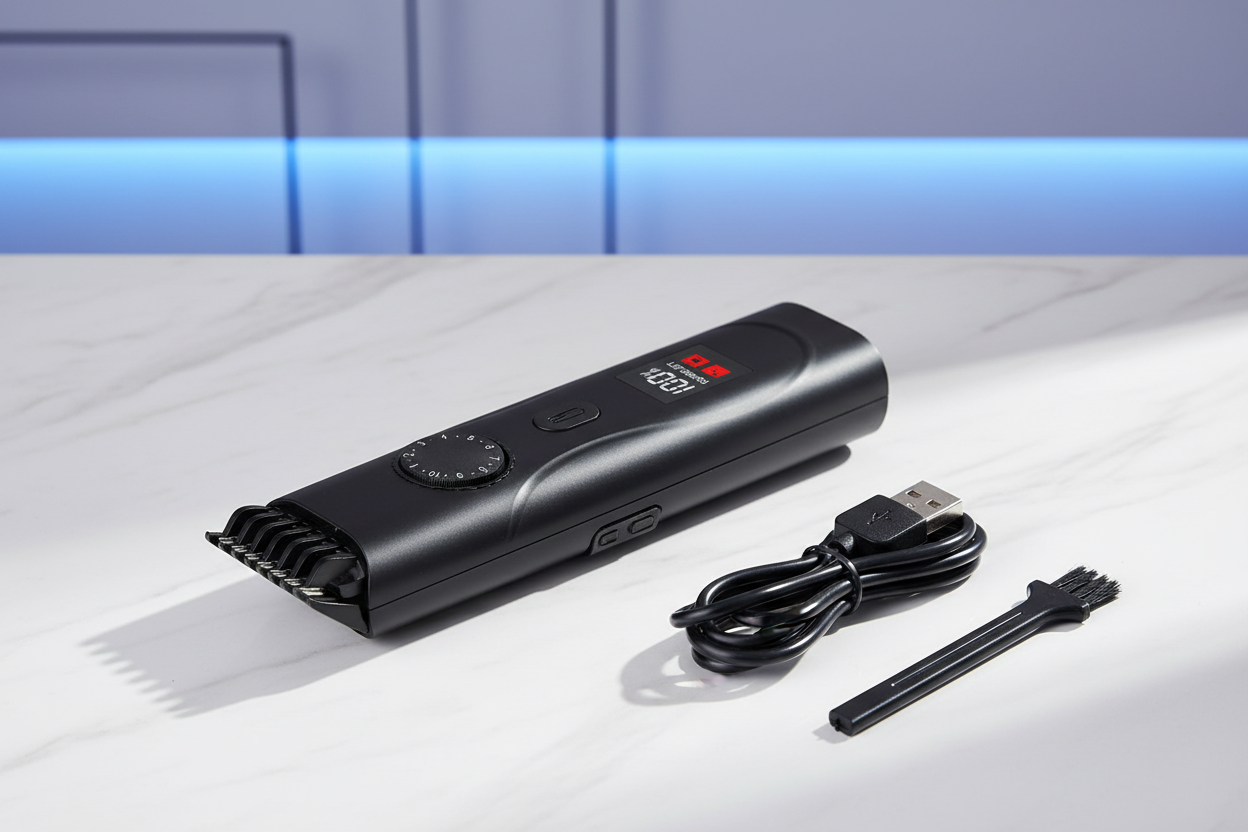 Újratölthető LED kijelző professzionális olló férfiaknak