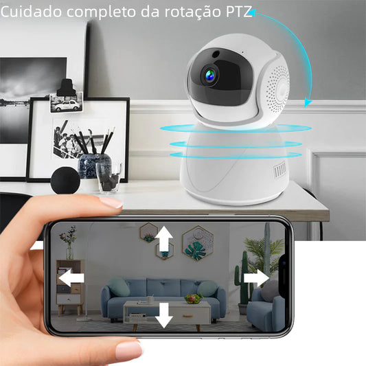 Smart WiFi Security Camera with 360-Degree Monitoring