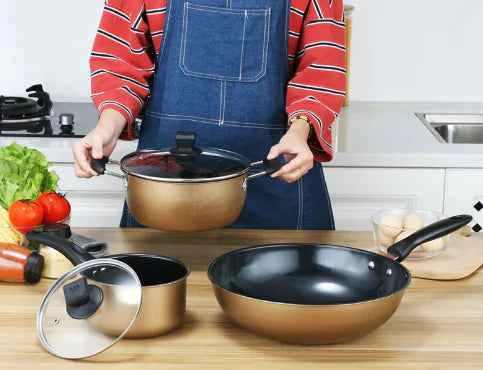 Set of Kitchen Cooking Pots and Cookware