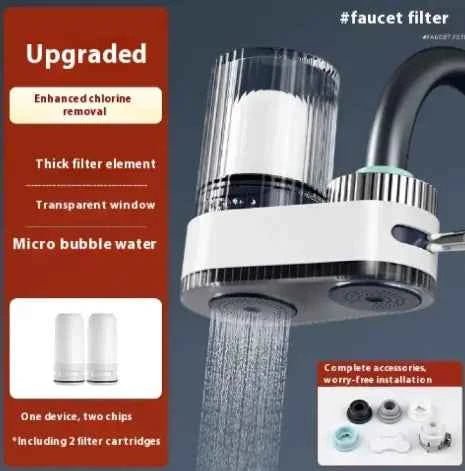 Telepítés nélküli csapra szerelhető víztisztító