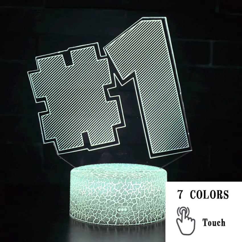3D LED érintőképernyős színes éjszakai fénylámpa
