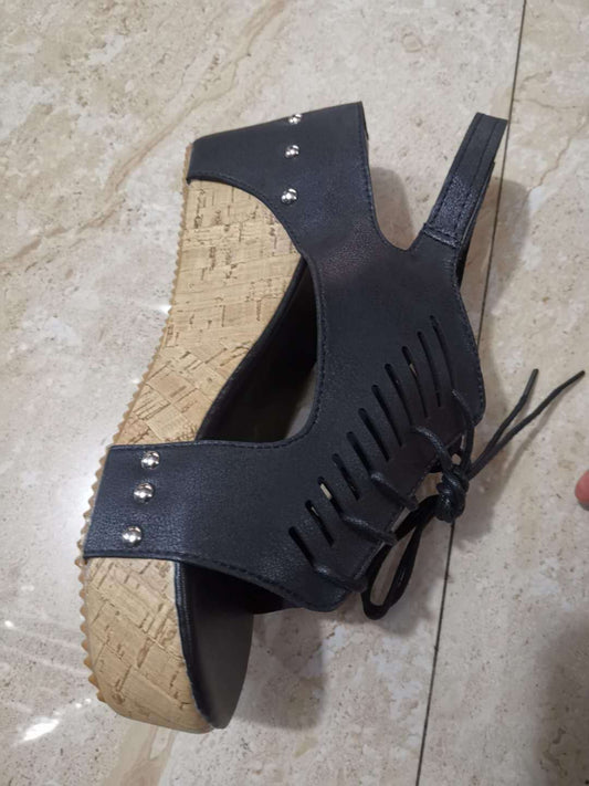 Open-Toe Roman Cutout Sandals