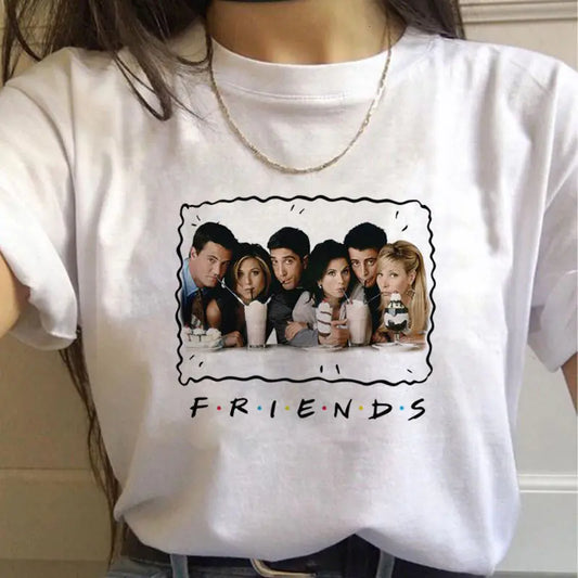 Friends TV Show T-Shirt with Classic Letter Print - Ideal for Fans