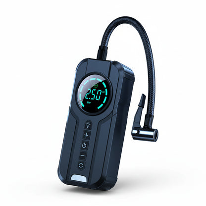 Hordozható, vezeték nélküli 12V-os autó légszivattyú digitális kijelzővel