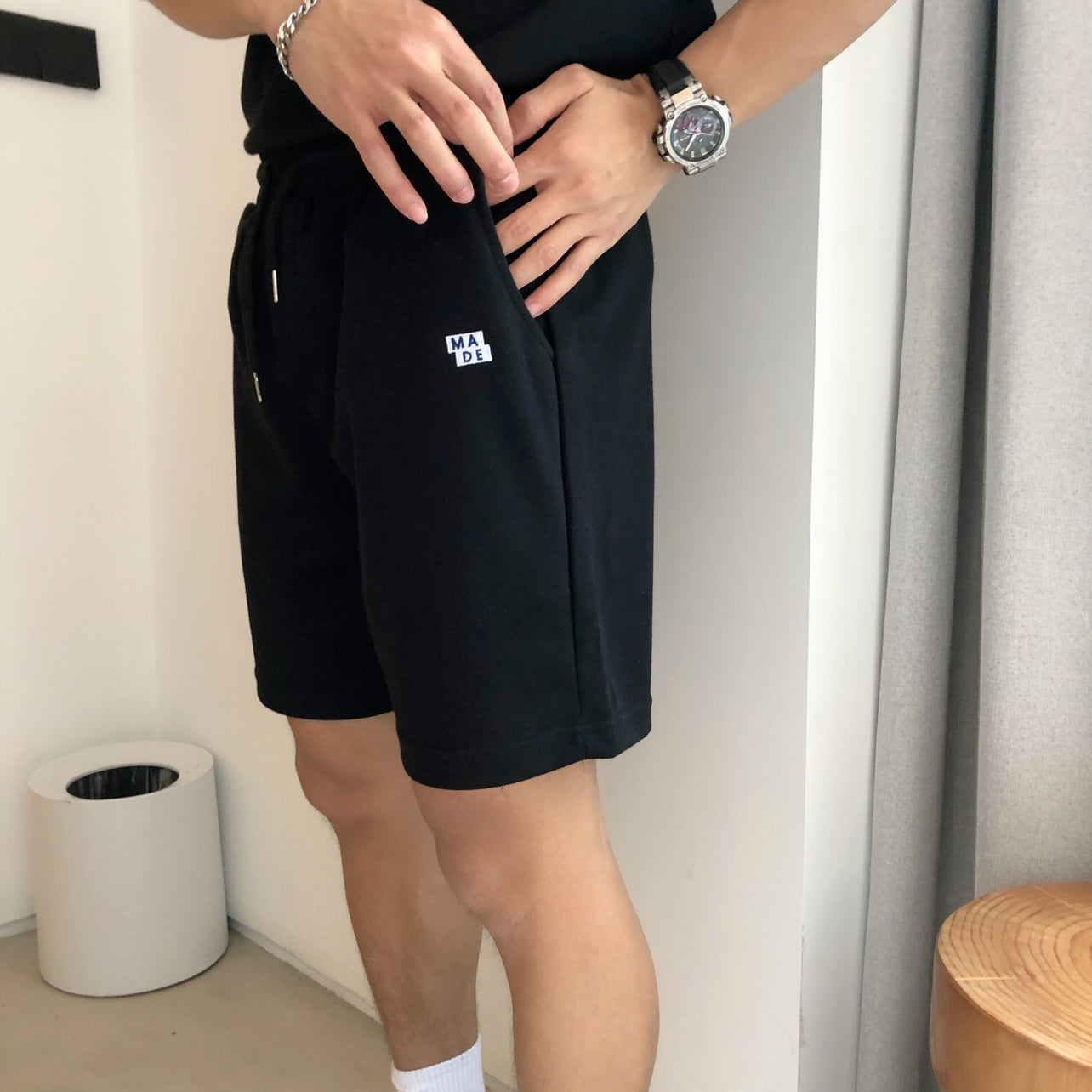 Casual Cotton Sports Suit with Polo Shirt and Shorts