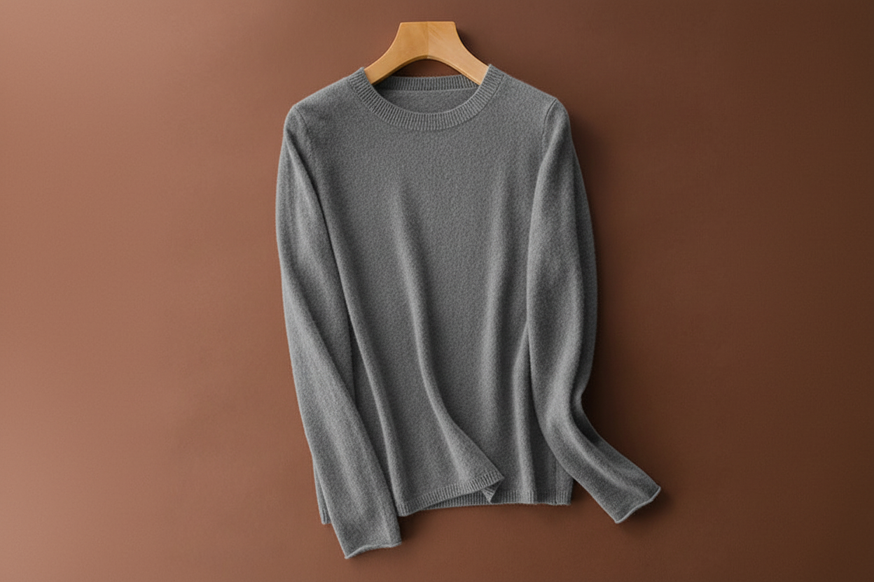 Women's Classic French Round Neck Cashmere Sweater