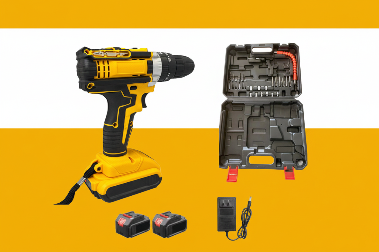 Brushed Impact Drill Lithium Battery High Torque Industrial Grade Hand Drill With Battery