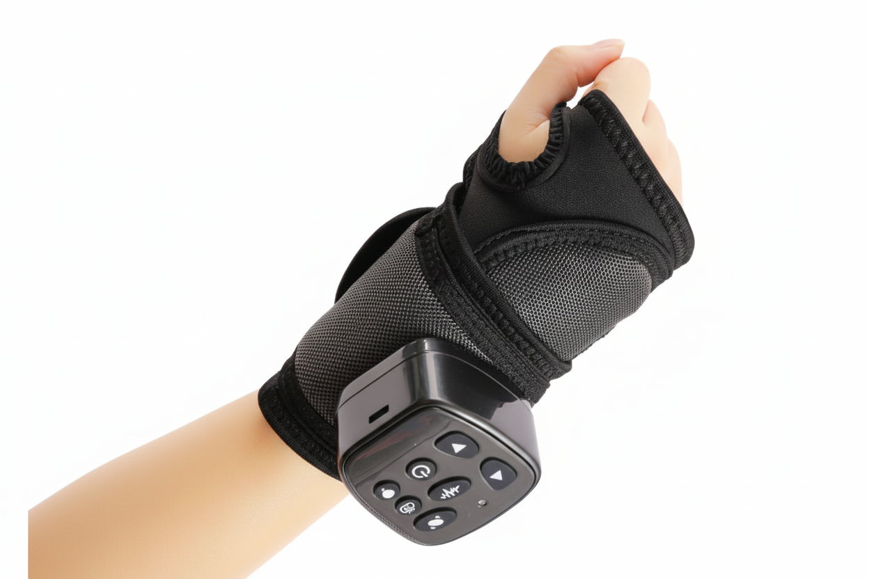 Rechargeable Wrist Massager with Heat Therapy Function