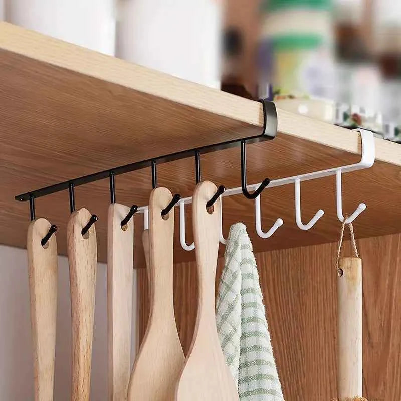Multifunctional Wall-Mounted Kitchen Utensil Hooks