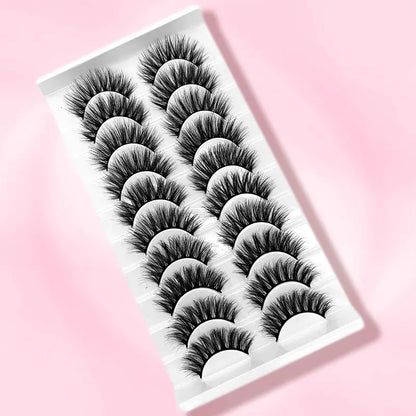3D Handmade Faux Mink False Eyelashes - 10 Pairs