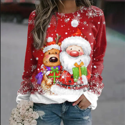 3D Digital Printed Christmas Women's Snowman Sweater