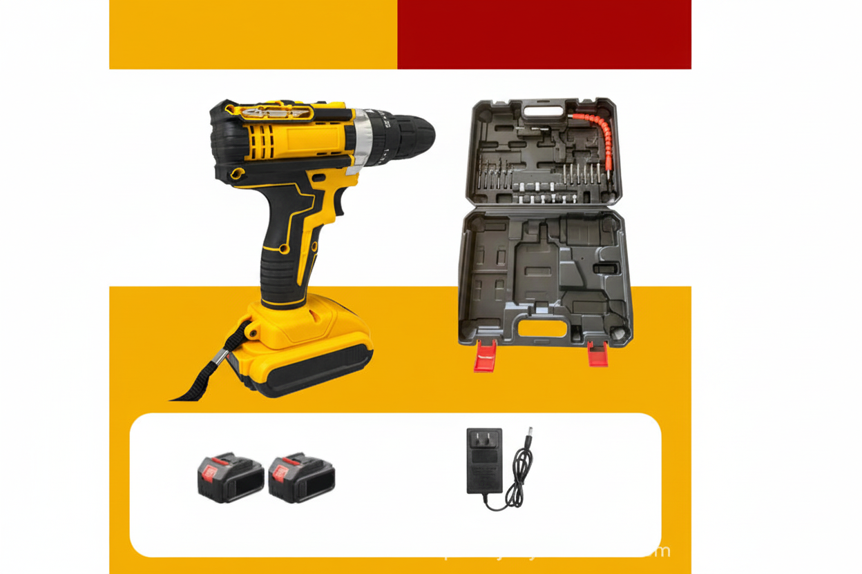 Brushed Impact Drill Lithium Battery High Torque Industrial Grade Hand Drill With Battery