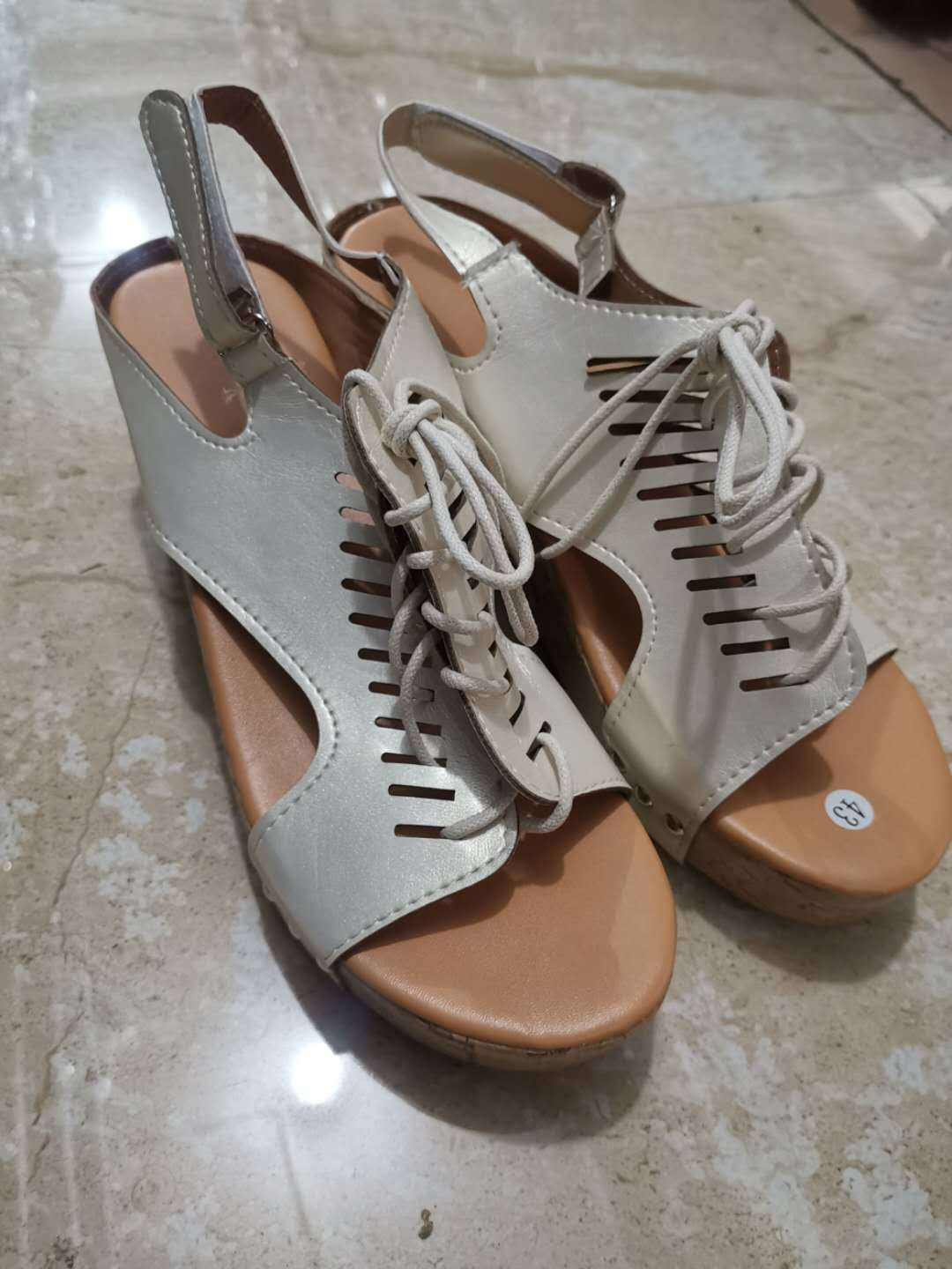 Open-Toe Roman Cutout Sandals