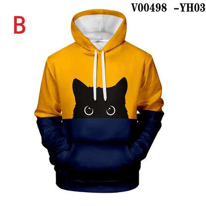 Trendy Cat Series 3D Digital Print Sweatshirt
