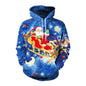Elk Christmas Couple Hooded Sweater Print
