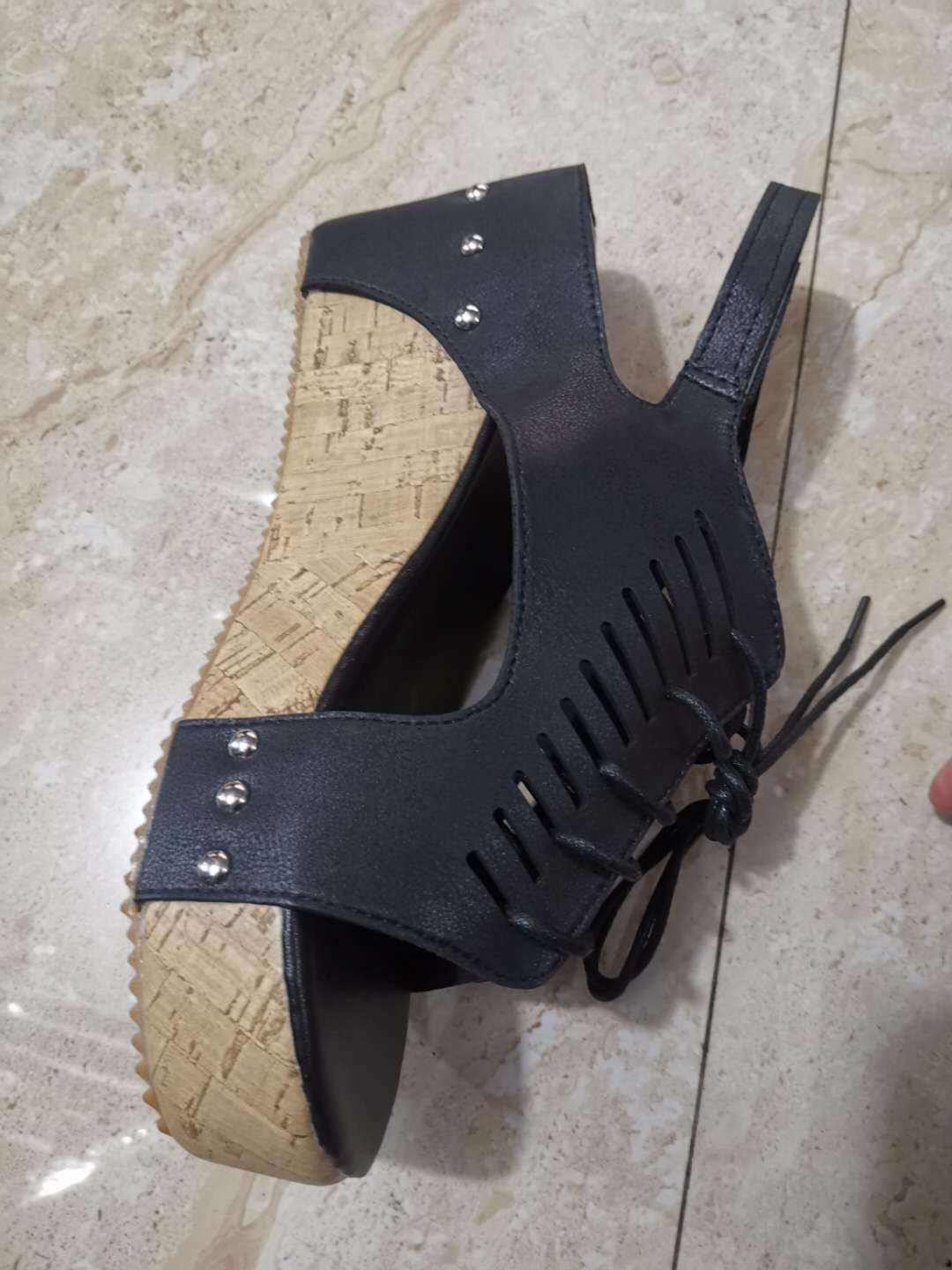 Open-Toe Roman Cutout Sandals