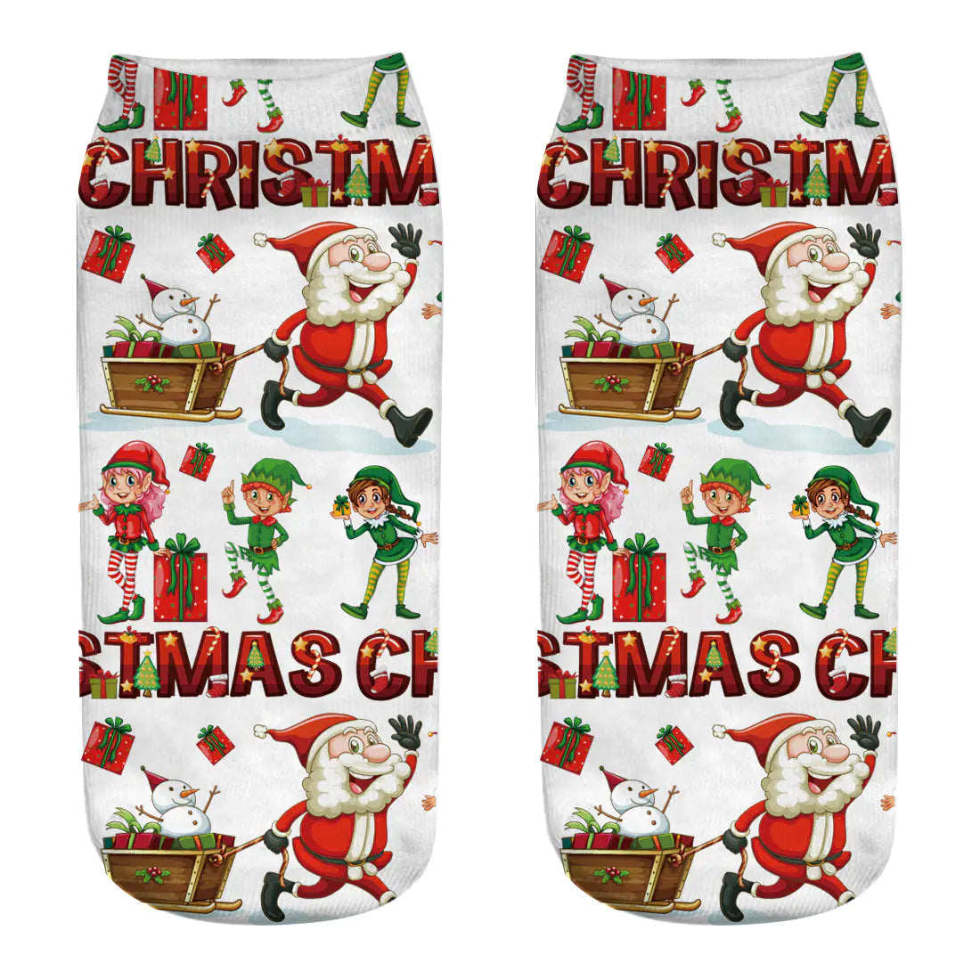 New 3D Printed Christmas Socks for Women