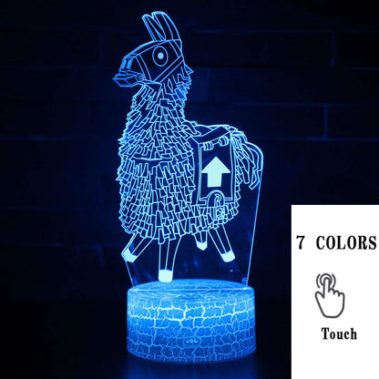 3D LED érintőképernyős színes éjszakai fénylámpa