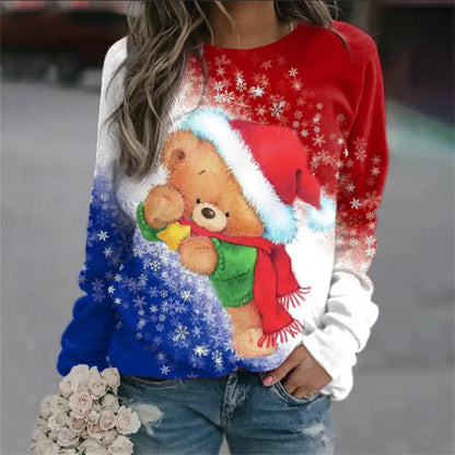3D Digital Printed Christmas Women's Snowman Sweater