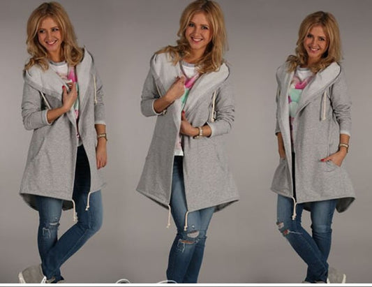 Hooded Long Sleeve Women's Sweatshirt