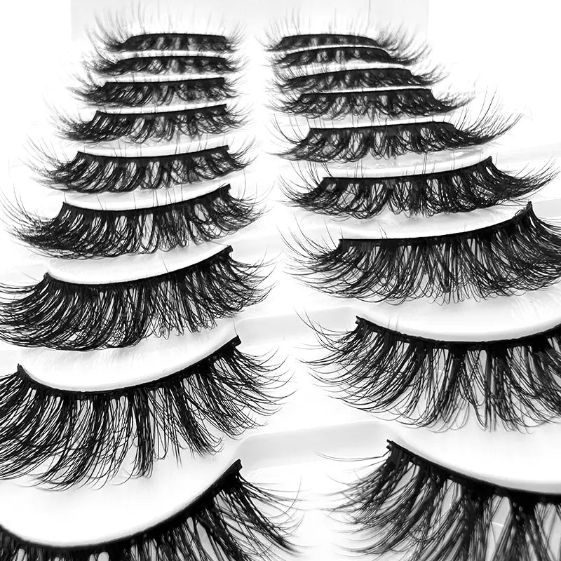 3D Handmade Faux Mink False Eyelashes - 10 Pairs