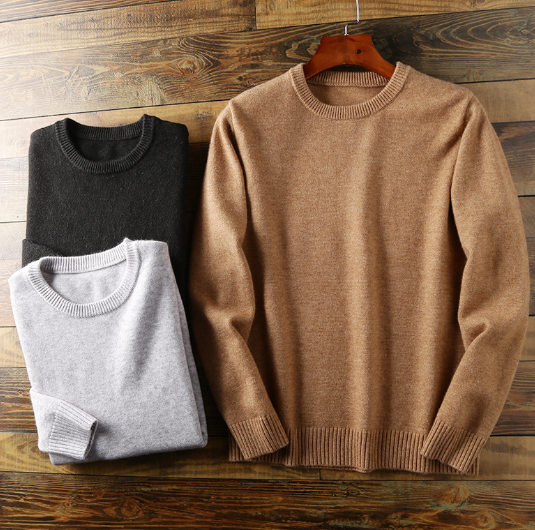 Women's Classic French Round Neck Cashmere Sweater