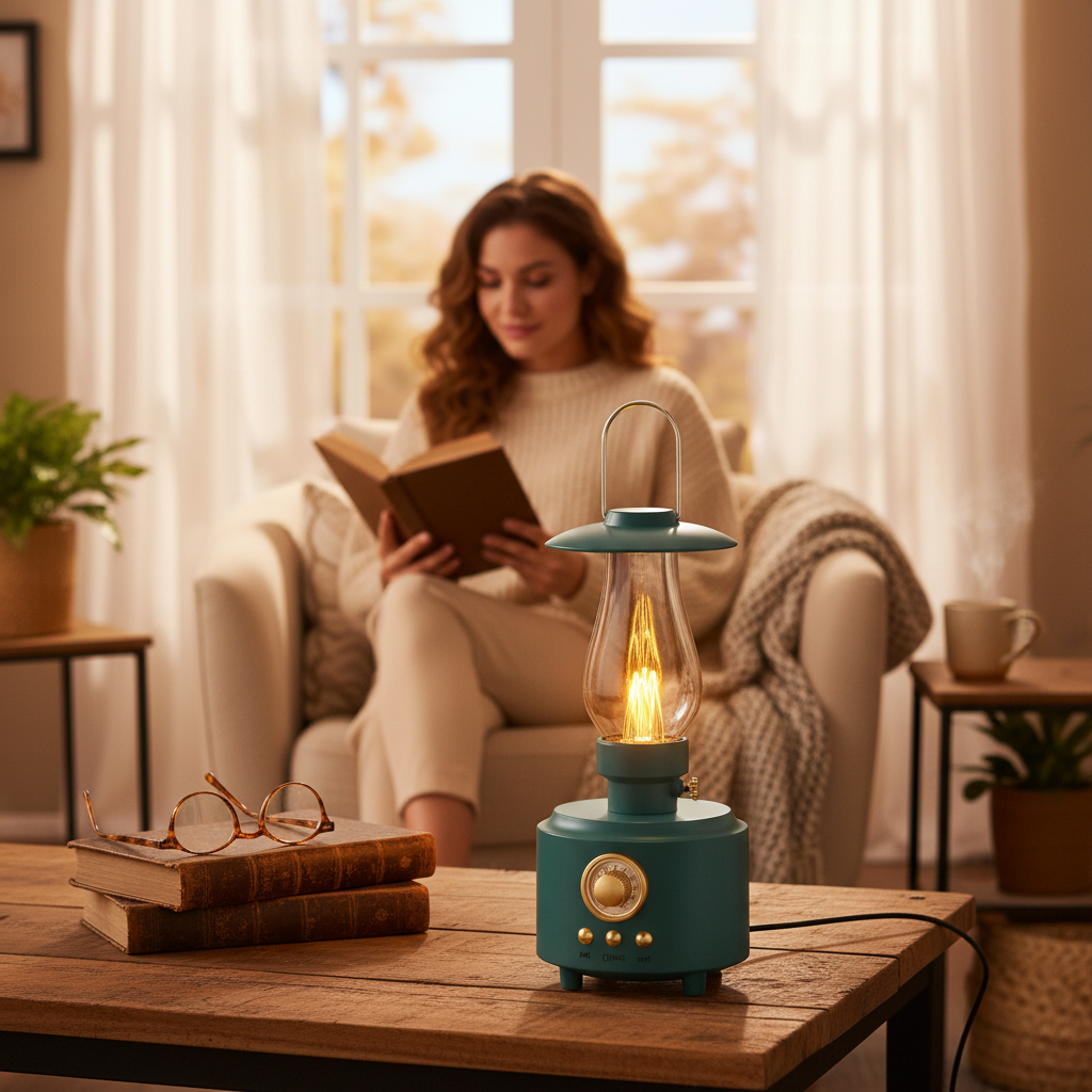 Retro Kerosene Bluetooth Speaker Night Light
