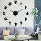 GZ307 Acrylic Mirror Wall Clock - Large Cactus Design