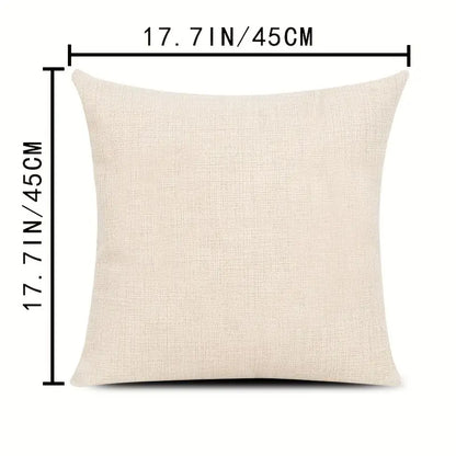 4db színes blokk vászon párnahuzat, 17.7 inch