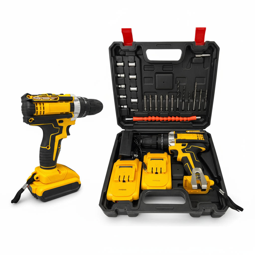 Brushed Impact Drill Lithium Battery High Torque Industrial Grade Hand Drill With Battery