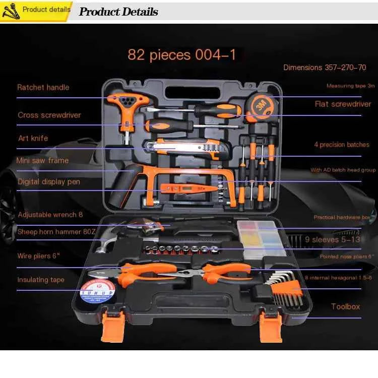 Automotive Repair Tool Set with Wrenches and Accessories
