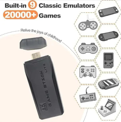 M8 Portable Gaming Console with Wireless Controllers & 64GB SD