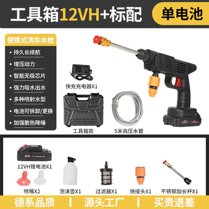 Nagynyomású, hordozható vezeték nélküli autómosó pisztoly