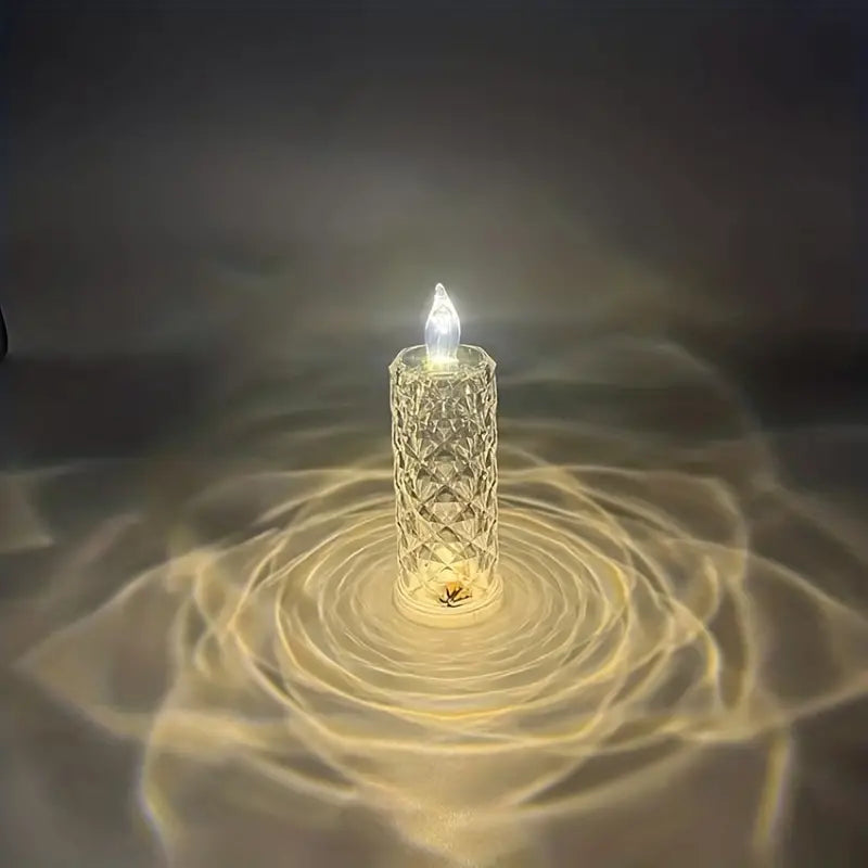 LED Flameless Candle Light with Crystal Refraction